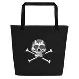 La Calavera Loteria B&W Plain Beach Bag