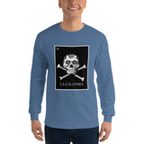 La Calavera Loteria B&W Mens Long Sleeve T-Shirt