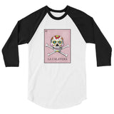 La Calavera Loteria Women's 3/4 sleeve baseball shirt