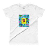Las Damas Corazon Loteria All-Over Womens  T-shirt