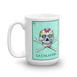 La Calavera Loteria Teal Mug