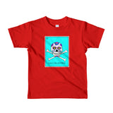 La Calavera Loteria Pop Teal kids 2-6 yrs t-shirt