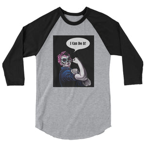 Rosie the Riveter Women's 3/4 sleeve baseball shirt