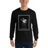El Borracho Loteria B&W Men's Long Sleeve T-Shirt