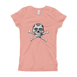 La Calavera Loteria B&W Plain Girl's T-Shirt