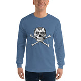 La Calavera Loteria B&W Plain Mens Long Sleeve T-Shirt