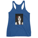 Catrina Dia de los Muertos (Day of the Dead) Women's vintage royal blue racerback tank by Pilar Grother