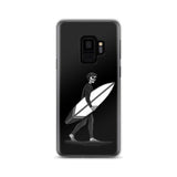 Black and White Samsung Galaxy phone case El Surfista (Surfer) Loteria Day of the Dead by Pilar Grother