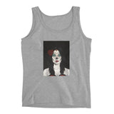 Catrina Dia de los Muertos (Day of the Dead) Women's gray tank by Pilar Grother