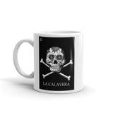 La Calavera Loteria B&W Mug