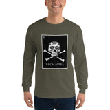 La Calavera Loteria B&W Mens Long Sleeve T-Shirt