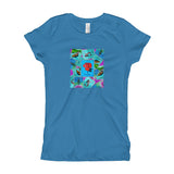 Las Damas Rosa Loteria All-Over Girl's T-Shirt