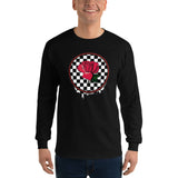 Rosa Dripping Checker Board Men's Long Sleeve T-Shirt