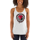 Rosa Dripping Checker Board Women's Racerback Tank