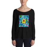 Las Damas Corazon Loteria All-Over Womens Long Sleeve Tee