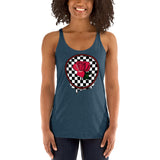 Rosa Dripping Checker Board Women's Racerback Tank