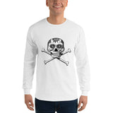 La Calavera Loteria B&W Plain Mens Long Sleeve T-Shirt