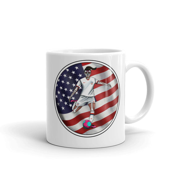 La Futbolista USA Women's Soccer mug by Pilar Grother 