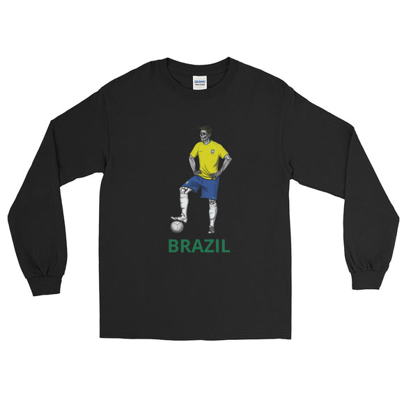 El Futbolista Plain Brazil Men's Long Sleeve T-Shirt