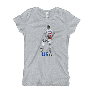 El Futbolista USA Plain Girl's T-Shirt