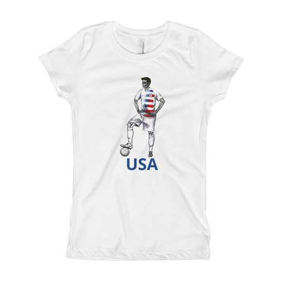 El Futbolista Loteria USA Soccer t-shirt by Pilar Grother 