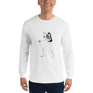 El Senderista (Hiker) Skeleton Men's Long Sleeve T-Shirt