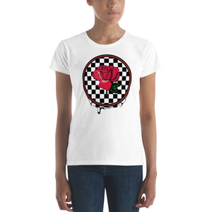 Rosa Dripping Checker Board Women's t-shirt