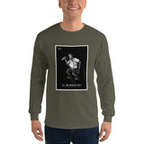 El Borracho Loteria B&W Men's Long Sleeve T-Shirt