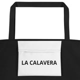 La Calavera Loteria B&W Plain Beach Bag