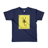 El Alacran -Scorpion Loteria kids Navy T-shirt by Pilar Grother