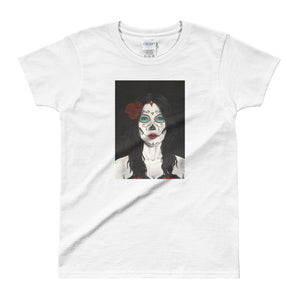 Catrina Dia de los Muertos (Day of the Dead) Women's white by Pilar Grother t-shirt