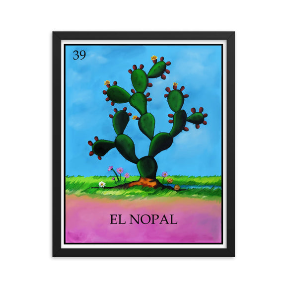 El Nopal Loteria Framed photo paper poster