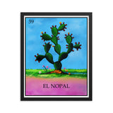 El Nopal Loteria Framed photo paper poster