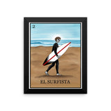 El Surfista Framed photo paper poster