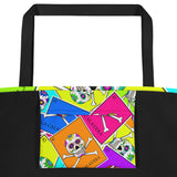 La Calavera Loteria Pop All-over Beach Bag