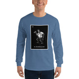 El Borracho Loteria B&W Men's Long Sleeve T-Shirt