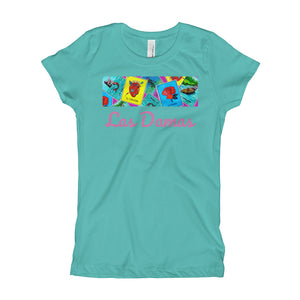 Las Damas Loteria Crop All-Over Girl's T-Shirt