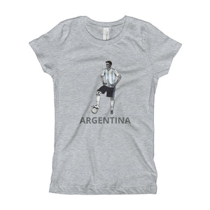 El Futbolista Argentina Plain Girl's T-Shirt