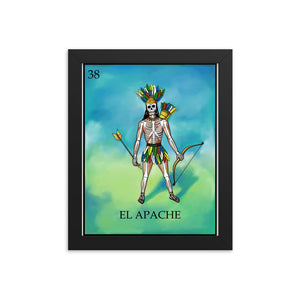 El Apache Loteria Framed photo paper poster