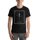 El Catrin Men's Black and white pilar grother loteria t-shirt