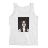 Catrina Dia de los Muertos (Day of the Dead) Women's white tank by Pilar Grother