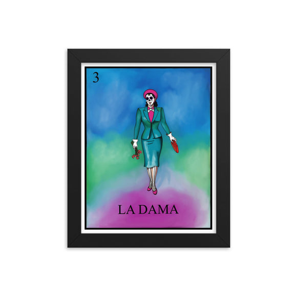 La Dama Loteria Framed photo paper poster