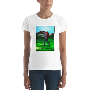 El Senderista (Hiker) Loteria Women's t-shirt