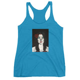 Catrina Dia de los Muertos (Day of the Dead) Women's vintage turquoise racerback tank by Pilar Grother