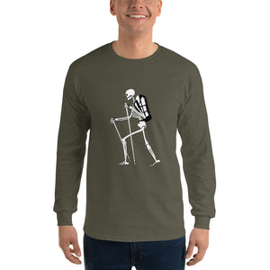 El Senderista (Hiker) Skeleton Men's Long Sleeve T-Shirt