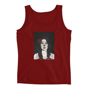 Catrina Dia de los Muertos (Day of the Dead) Women's Independence Red tank by Pilar Grother
