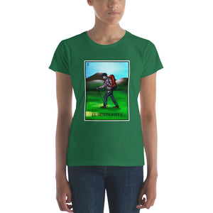 El Senderista (Hiker) Loteria Women's t-shirt
