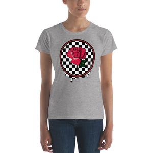 Rosa Dripping Checker Board Women's t-shirt