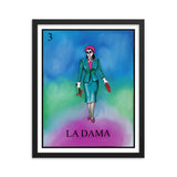 La Dama Loteria Framed photo paper poster