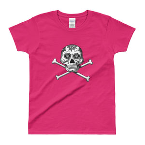 La Calavera Loteria B&W Plain Women's T-shirt